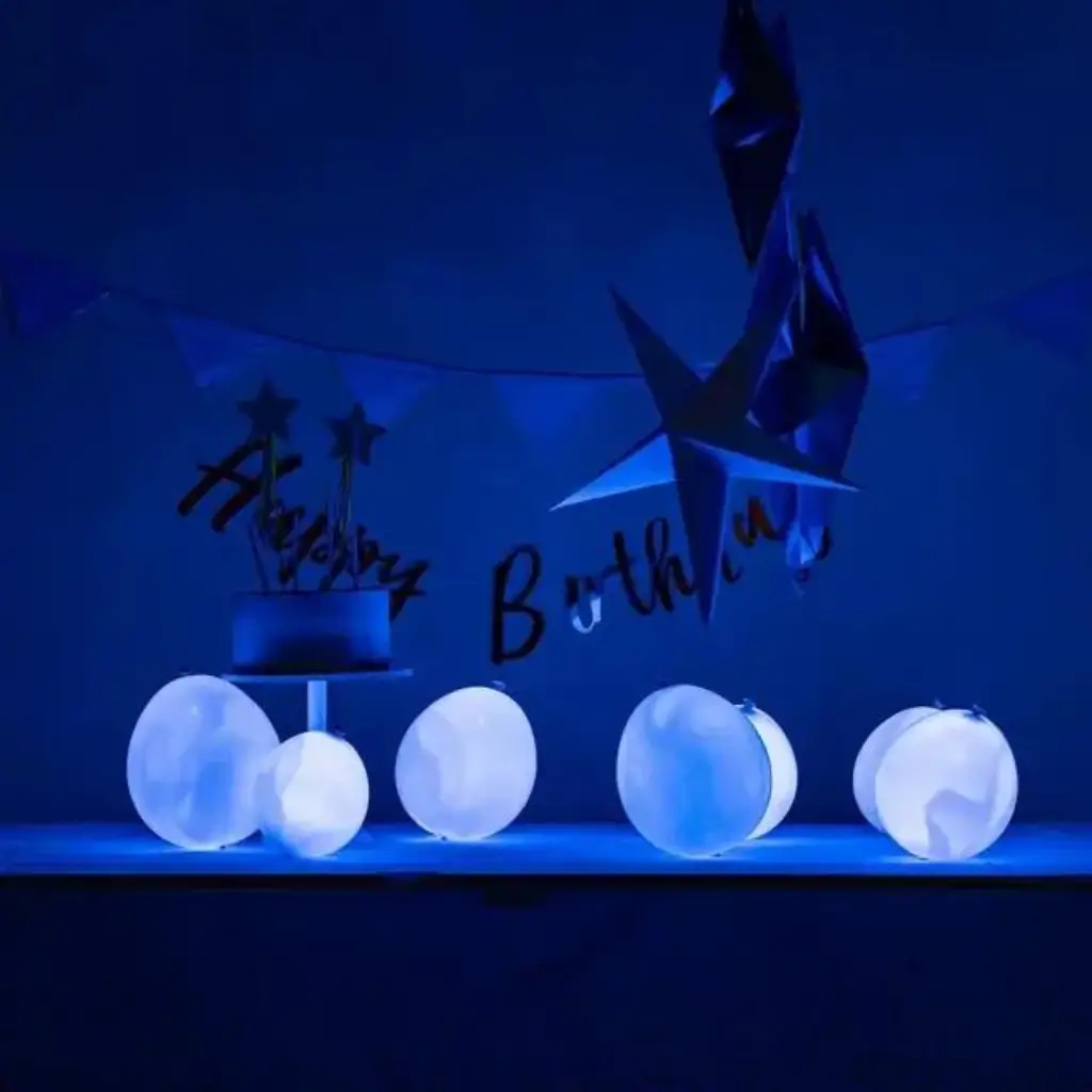 Illooms® LED-ballonnen van latex - Blauw